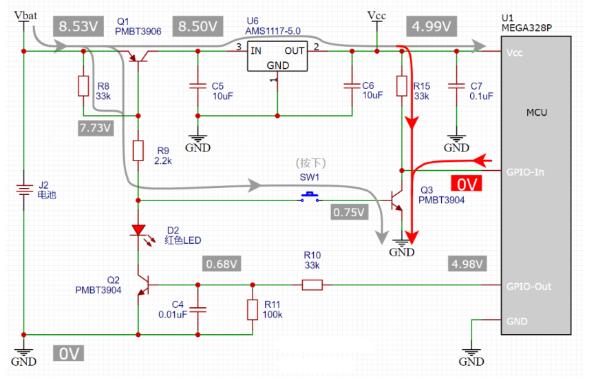 一鍵開機 關機電路